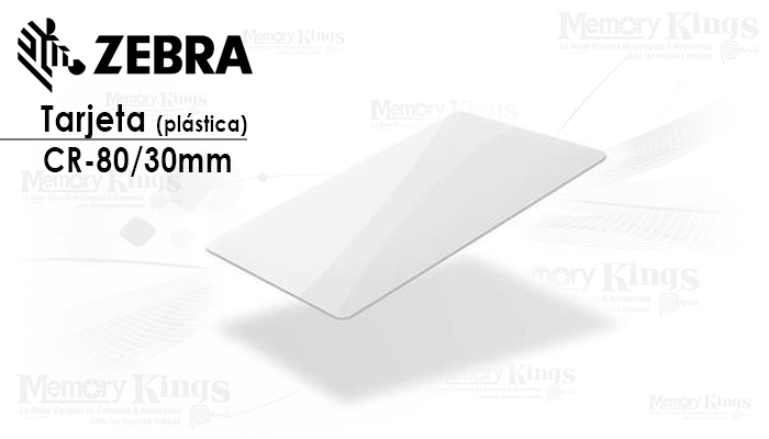 TARJETAS PLASTICA ZEBRA Grosor 0.76mm PAQx500 PVC