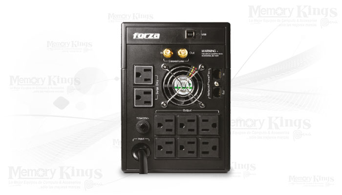 UPS 2200VA(1200W) FORZA FX-2200LCD-U interactiva