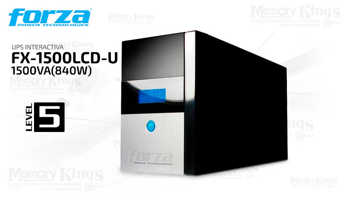 UPS 1500VA(840W) FORZA FX-1500LCD-U interactiva