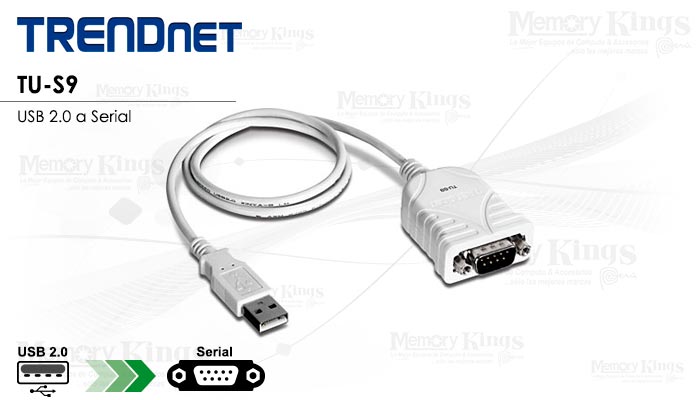 CABLE USB a SERIAL RS232 DB-9 TRENDNET TU-S9 1mt.
