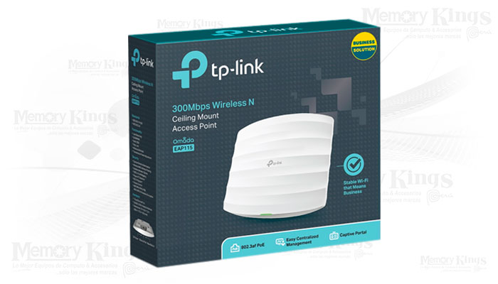 ACCESS POINT TP-LINK EAP115 2.4GHz PoE P|Techo