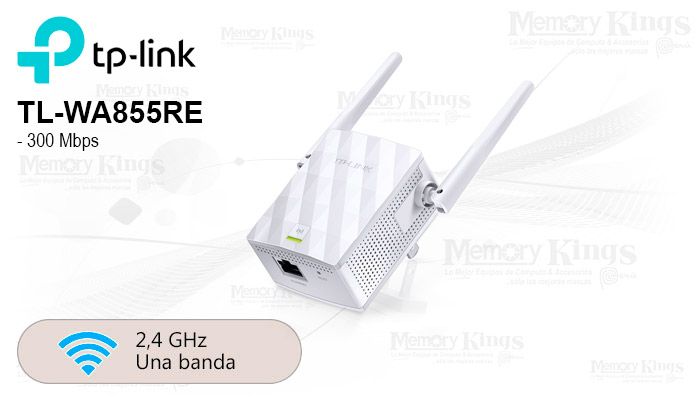 EXTENSOR Wi-Fi TP-LINK TL-WA855RE 300Mb 2antenas