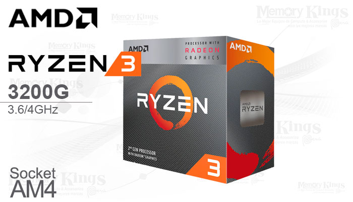PROCESADOR AMD Ryzen 3 3200G 3.60GHZ 4MB 4core AM4