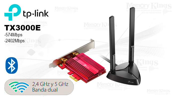 RED Wi-Fi+Bluetooth PCI EXP TP-LINK ARCHER TX3000E