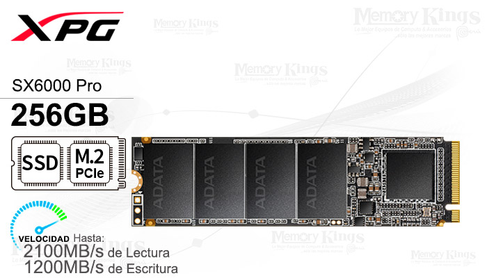 UNIDAD SSD M.2 PCIe 256GB XPG SX6000 PRO