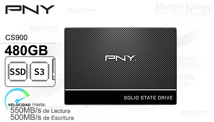 UNIDAD SSD 2.5 SATA 480GB PNY CS900
