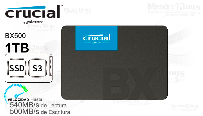UNIDAD SSD 2.5 SATA 1TB CRUCIAL BX500