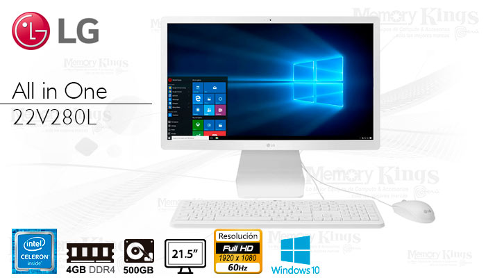 PC AiO Celeron N4100 LG 22V280 4|500|21.5|W11