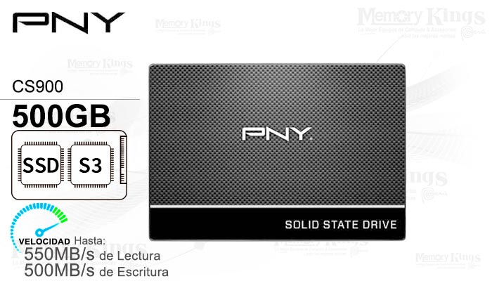 UNIDAD SSD 2.5 SATA 500GB PNY CS900