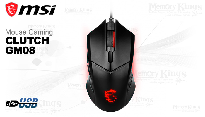 MOUSE Gaming MSI CLUTCH GM08 UNRIVALED COMFORT