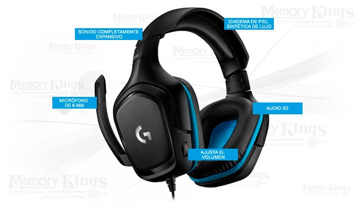AURICULAR Gaming LOGITECH G435 BLUE - Memory Kings, lo mejor en equipos de  computo y accesorios