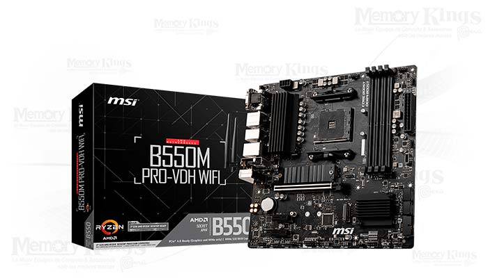 PLACA AMD AM4 MSI B550M PRO-VDH WiFi VSR mATX