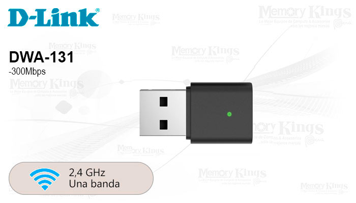RED Wi-Fi USB D-LINK DWA-131 300MB 2.4GHZ mini