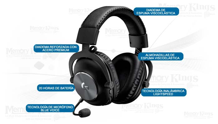 Logitech G PRO X Auriculares Gaming con Cable y Micrófono con Blue