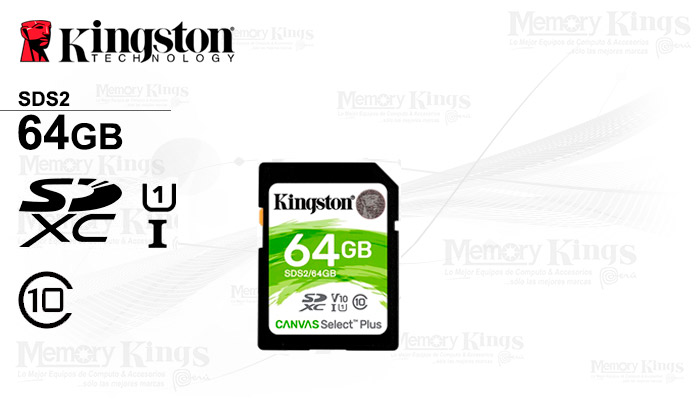 MEMORIA SD 64GB KINGSTON CANVAS SELECT PLUS