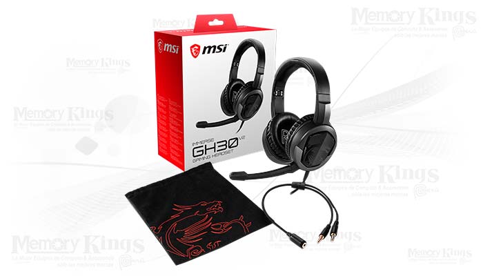 CASQUE MICRO GAMING PLIABLE MSI IMMERSE GH30 VERSION V2 NOIR