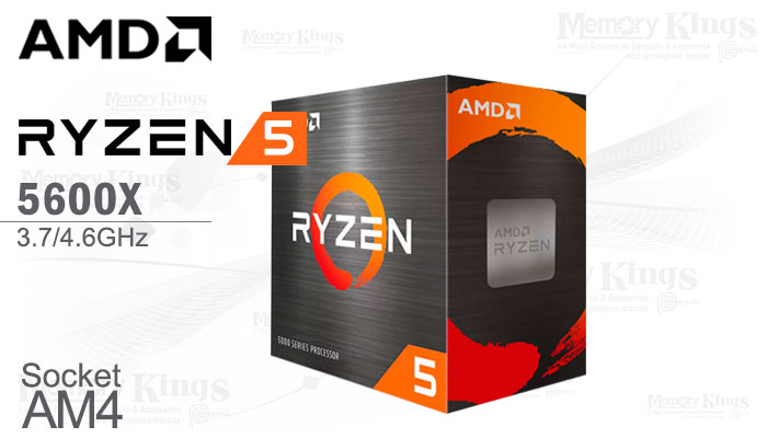 PROCESADOR AMD Ryzen 5 5600X 3.7GHz|32MB 6C AM4
