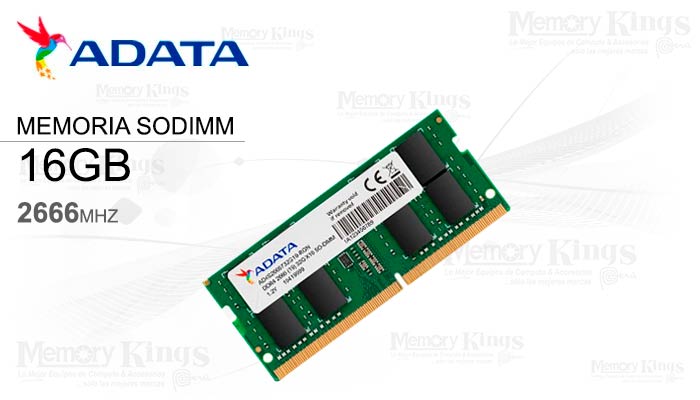 MEMORIA SODIMM DDR4 16GB 2666 ADATA