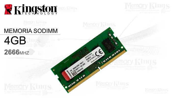 MEMORIA SODIMM DDR4 4GB 2666 KINGSTON KVR26S19S6|4