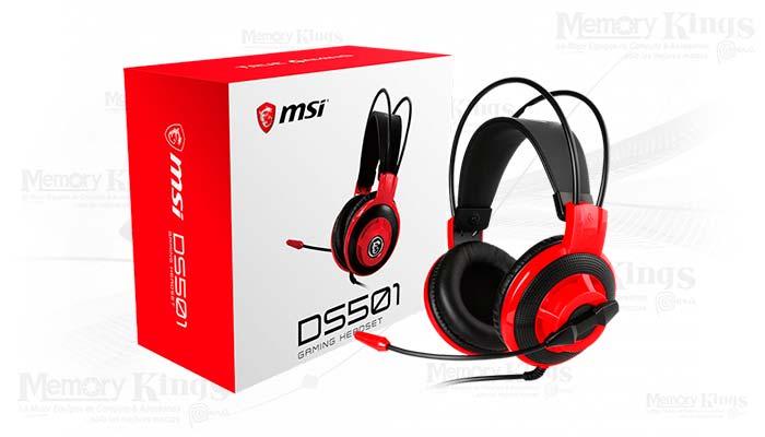 AURICULAR Gaming MSI DS501 BLACK|RED