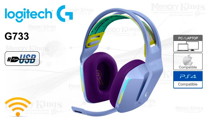 AURICULAR Gaming Wireless LOGITECH G733 RGB Purple