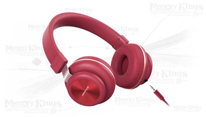 auriculares de diadema con cable philips tah4105rd/00 - rojo