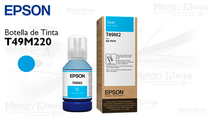 Botella de TINTA EPSON T49M2 Cian 140ml