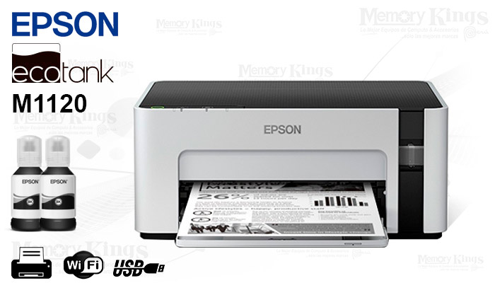 IMPRESORA EPSON EcoTank M1120 B|N WiFi|USB