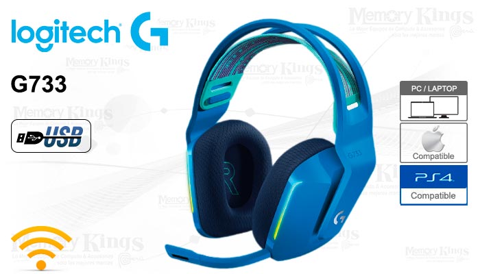AURICULAR Gaming Wireless LOGITECH G733 RGB Blue