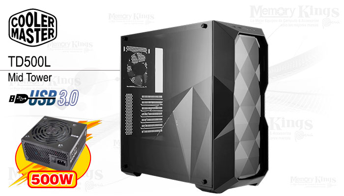 CASE Mid Tower 500W COOLER MASTER BOX TD500L