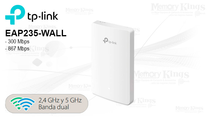 ACCESS POINT TP-LINK EAP235-Wall AC1200 2BAND