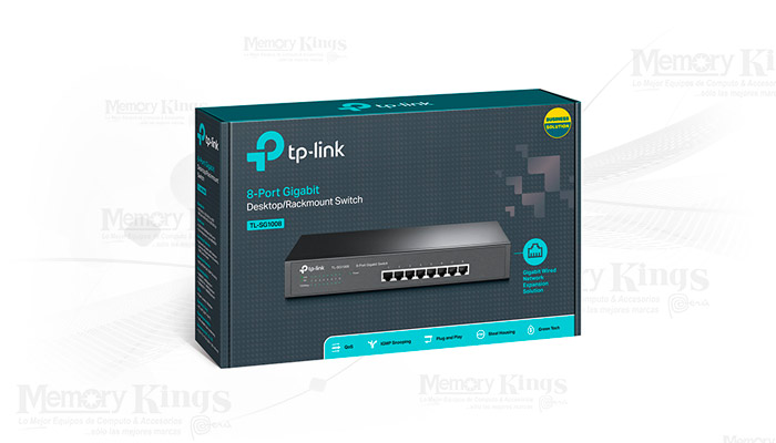 SWITCH GbE 8pt TP-LINK TL-SG1008 Rackeable