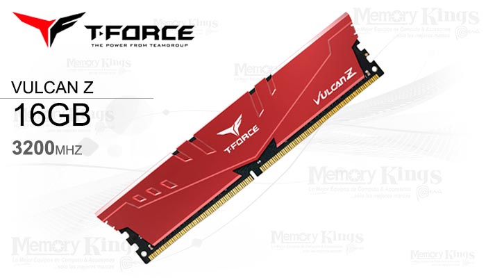MEMORIA DDR4 16GB 3200 T-FORCE VULCAN Z RED