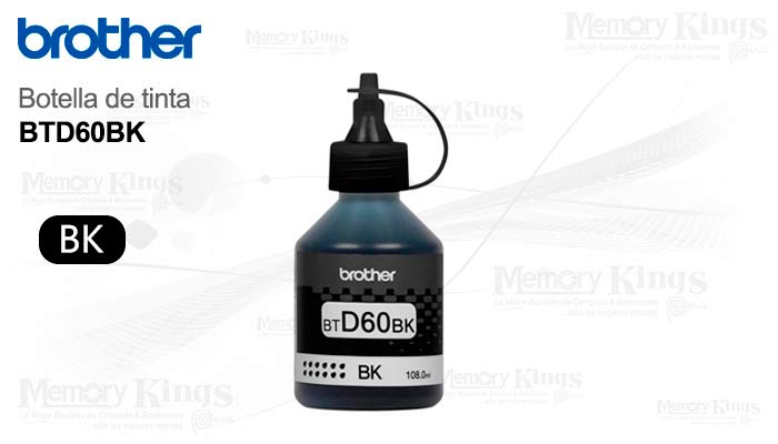 Botella de TINTA BROTHER BTD60BK T310|T510|T710