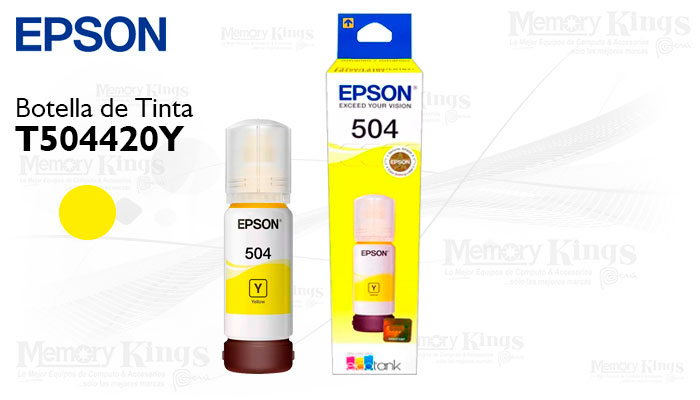 Botella de TINTA EPSON 504 Yellow 70ml