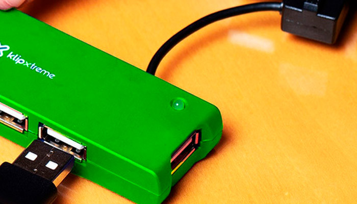 HUB USB 4pt KLIP EXTREME KUH-400G Mini Green