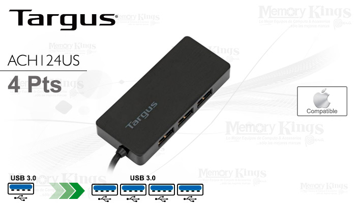 HUB USB 4pt TARGUS ACH124US PC|Mac