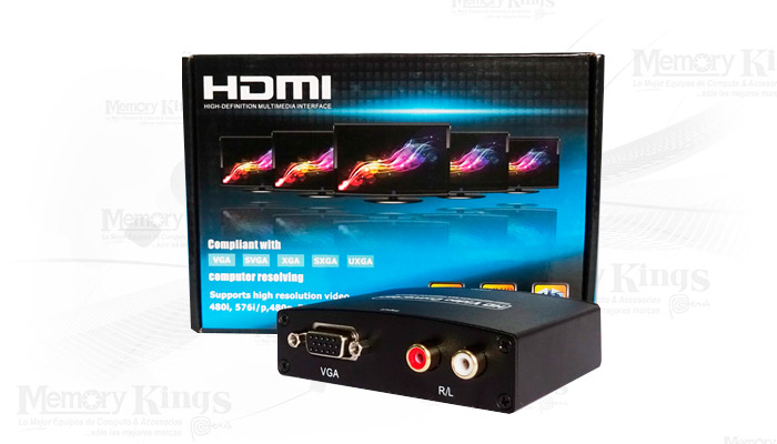 ADAPTADOR HDMi a VGA GT DELCOM - Memory Kings, lo mejor en equipos de  computo y accesorios