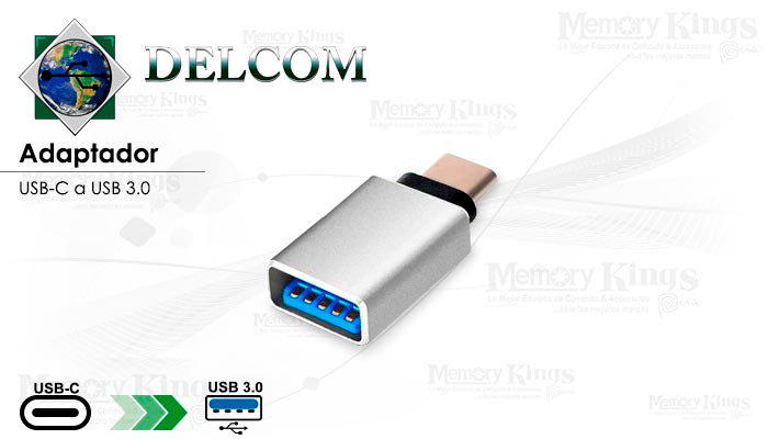ADAPTADOR USB-C a USB 3.0 DELCOM