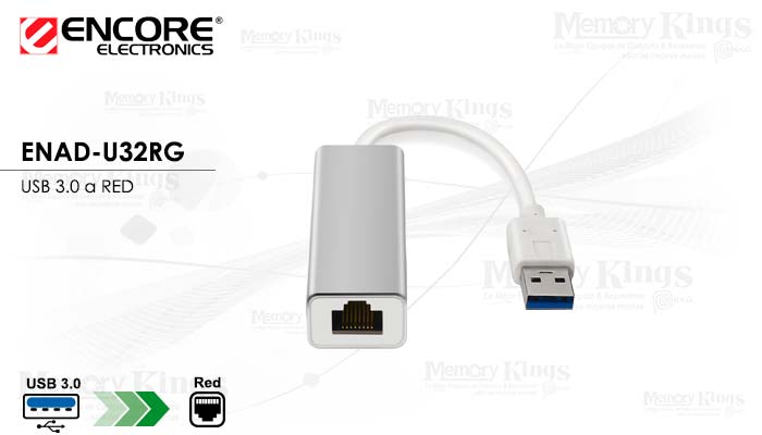 ADAPTADOR USB 3.0 a RED ENCORE ENAD-U32RG