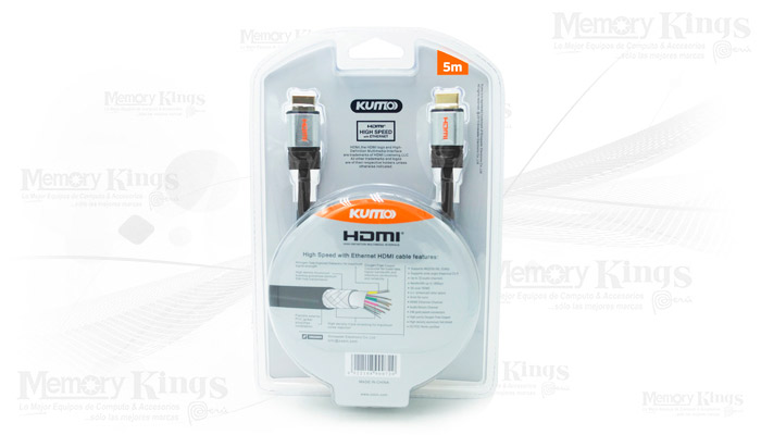 CABLE HDMI a HDMI 5mts KUMO UHD 4K2K - Memory Kings, lo mejor en