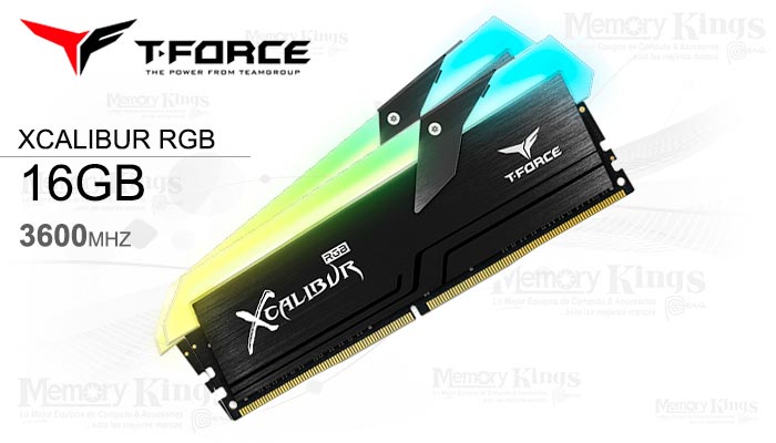 MEMORIA DDR4 16GB 3600 CL18 T-FORCE XCALIBUR RGB 2x8GB