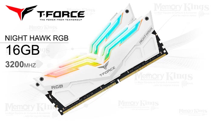 MEMORIA DDR4 16GB 3200 CL16 T-FORCE NIGHT HAWK RGB