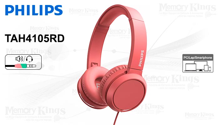 AURICULAR PHILIPS TAH4105RD Red