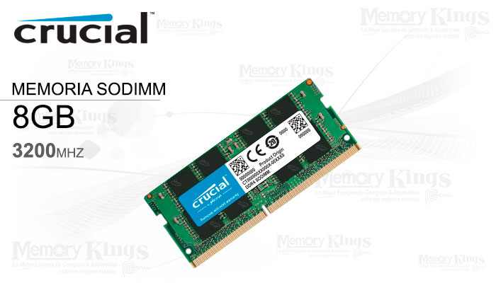 MEMORIA SODIMM DDR4 8GB 3200 CRUCIAL