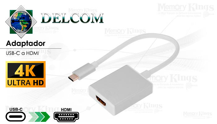 ADAPTADOR USB-C a HDMi 4K DELCOM
