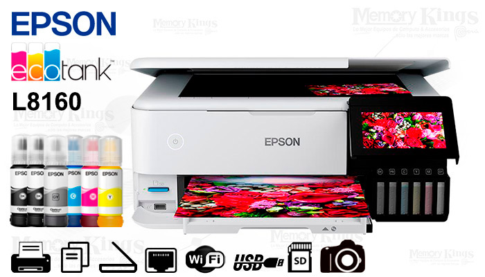 Impresora Epson L8160 EcoTank de Fotos WiFi