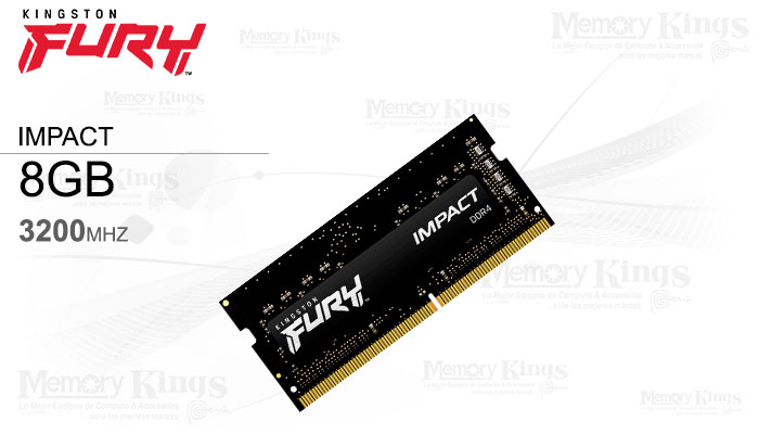 MEMORIA SODIMM DDR4 8GB 3200 CL20 FURY IMPACT