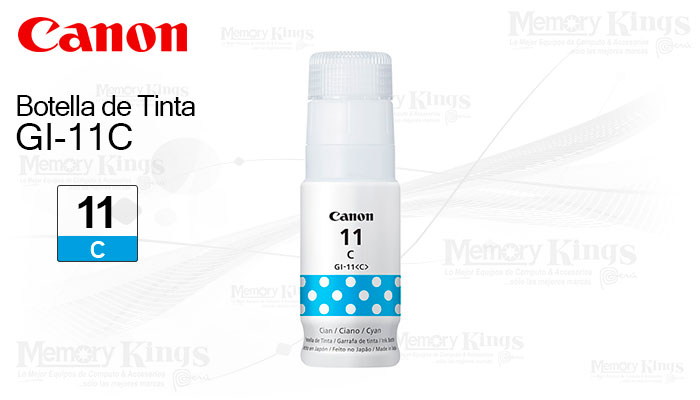 Botella de TINTA CANON GI-11 Cyan 70ml.