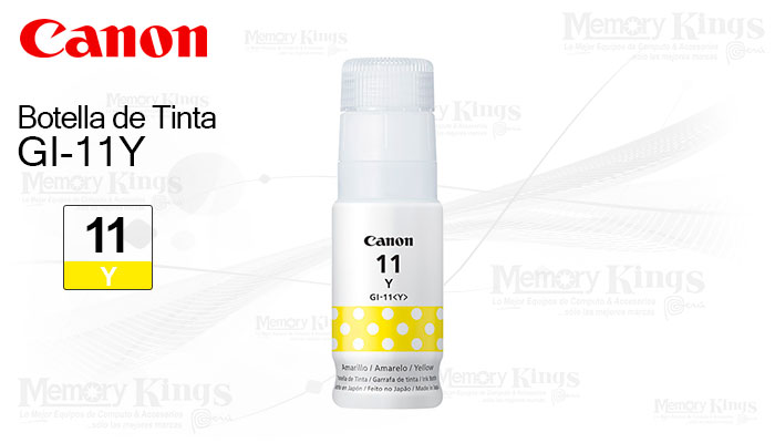 Botella de TINTA CANON GI-11 Yellow 70ml.